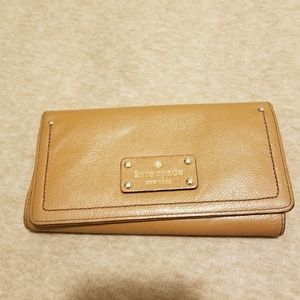 Kate spade dark tan wallet